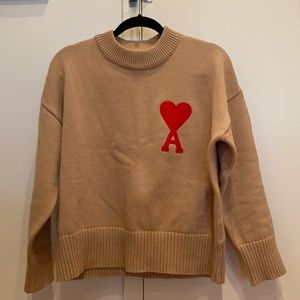 Ami knit sweater - tan/medium